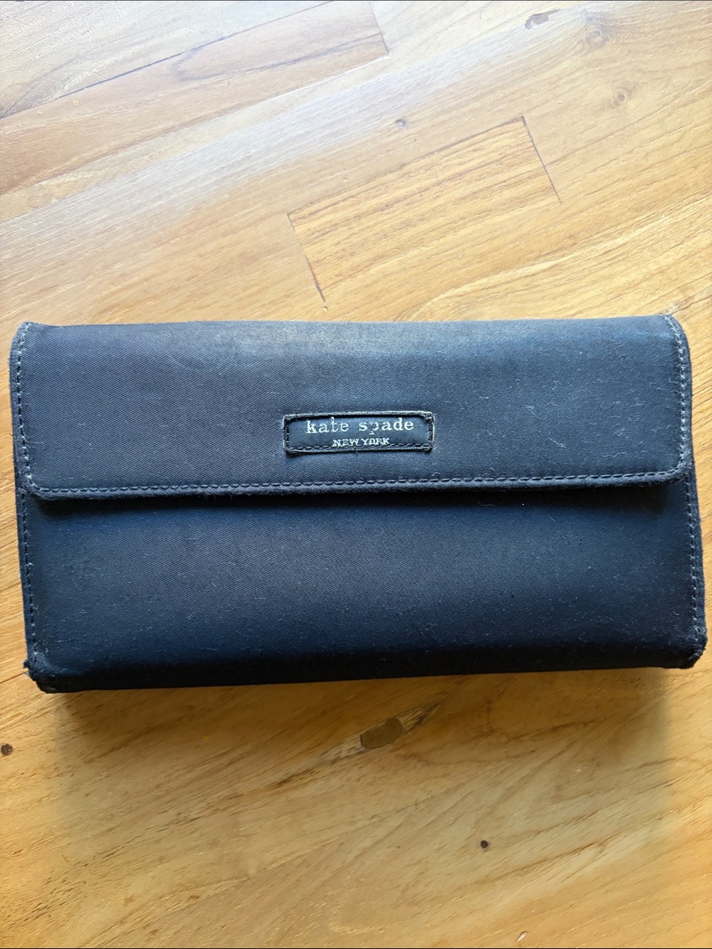 kate spade Black Foldover Continental Wallet